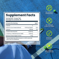LIFEWORTH Créatine Monohydrate HMB en Poudre – Complément pour Force, Puissance et Récupération Améliorées – Sans Arôme