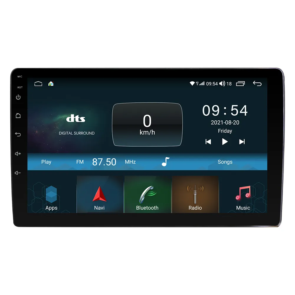 IOKONE UIS7862 옥타 코어 6G 128G 2 Din 자동차 라디오 안드로이드 플레이어 9 인치 터치 스크린 DSP CARPLAY