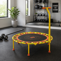 Trampoline d'exercice d'intérieur, tapis de saut rond de 40 pouces, sûr, pliable, en PVC, sans installation, pour adultes et enfants