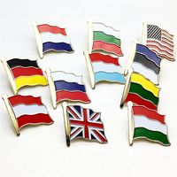 Épinglette en métal personnalisée sans minimum de commande, épinglette en époxy personnalisée, épinglette de revers avec drapeau national, badges en émail, épinglette de drapeau de pays