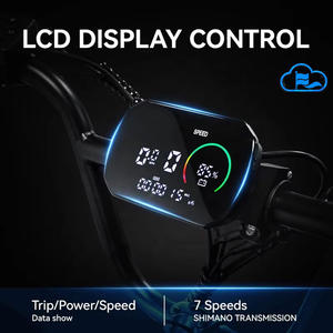 YUNQI Armazém UE EUA Estoque Pronto Bicicleta Elétrica G60 1000W Pneus Largos de 20 polegadas Bateria de Lítio Digital 25km/h Sensor para Adultos - Product Image 6