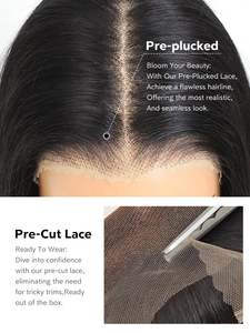 วิกผม HD Lace แบบไม่ต้องใช้กาว <span class=keywords><strong>ผม</strong></span>แท้ ถอนขนแล้ว ตัดแต่งทรงแล้ว แบบลอน พร้อมสวมใส่ วิกผมแท้แบบไม่ต้องใช้กาว แบบเปียกและแบบลอน สำหรับผู้หญิงผิวสี - Product Image 4