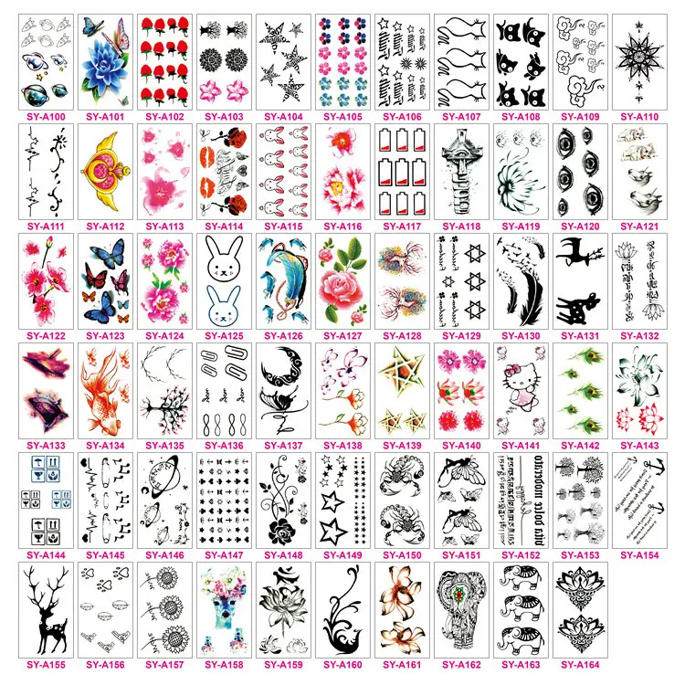2020 Wholesale Realistic Natural Fake 10pcs Temporary Women Face Body Makeup Stickers Paper Tattoos back cosmetics makeup goods