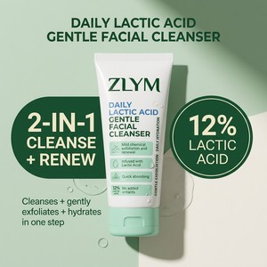 Nettoyant Visage Éclaircissant 12% Acide Lactique AHA Exfoliant Unifiant le Teint Doux pour les Taches Sombres <span class=keywords><strong>et</strong></span> Irrégulières - Product Image 4