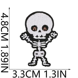 Hot Bán Vui Ma Tay Skull Bat Spider Mèo Phù Thủy Hat Lâu Đài Cuốn Sách Ma Thuật Thiết Kế Sắt Trên Thêu Halloween Các Bản Vá Lỗi - Product Image 6