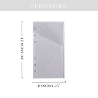 Carpeta de PVC Esmerilado Tamaño A6 Hongbo, Superventas, con Ranuras para Tarjetas, para Archivadores de 6 Anillas