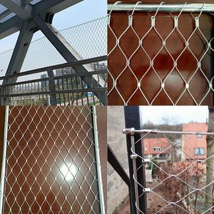 Stainless Steel Rope <b>Mesh</b> Balcony Stair Boundary Protection Net Impact Resistance Woven <b>Wire</b> Fence - Product Image 6
