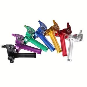 Poignée de guidon de moto usinée CNC en aluminium/argent à action rapide - Product Image 2