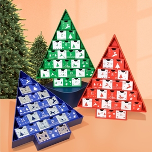 24個入り クリスマスツリー<span class=keywords><strong>DIY</strong></span>ミステリーサプライズギフトボックス 光沢ラミネート加工済みリジッドボックス 子供用 キャンドル用 - Product Image 3
