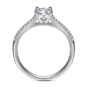 Personalized Custom <b>925</b> Sterling <b>Silver</b> Classic style Grade CZ Rhodium Plated Engagement <b>Ring</b> Women Parties Gift Anniversaries - Product Image 6