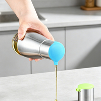 Bouteille d'huile en verre avec coque en acier inoxydable de 320 ml, facile à remplir et à nettoyer pour la préparation quotidienne en cuisine à la maison