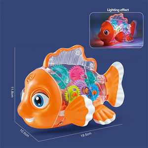 Juguete <span class=keywords><strong>de</strong></span> Pez <span class=keywords><strong>Payaso</strong></span> Musical <span class=keywords><strong>con</strong></span> Luz Electrónica Giratoria <span class=keywords><strong>de</strong></span> 360 Grados, Diseño Nuevo, Transparente, <span class=keywords><strong>con</strong></span> Engranajes - Product Image 5