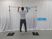 Système de tringles et de rideaux robustes ESI pour la décoration de réceptions de mariage, poteau de fond en aluminium
