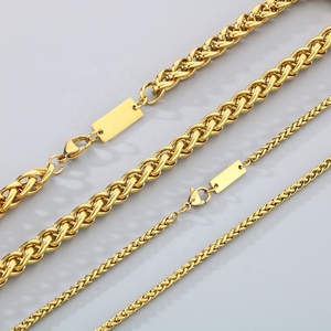 Gold Plated Stainless Steel Couples <strong>Jewelry</strong> Set for Men Women Joyeria <strong>De</strong> Hombre Mujer Acero Inoxidable <strong>Jewelry</strong> Making <strong>Supplies</strong> - Product Image 5