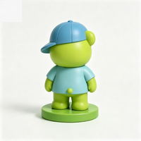 Ours Vert Personnalisable avec Boîte Mystère en PVC de la Série Cool Bear, Figurine de Bureau de 5 cm, Jouet Décoratif Unisexe, Cadeau pour les 14 ans et plus