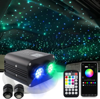 Luz LED de Techo para Auto WIITECH de Doble Puerto y 20W, con Fibra Óptica RGBW, Efecto de Cielo Estrellado, Universal
