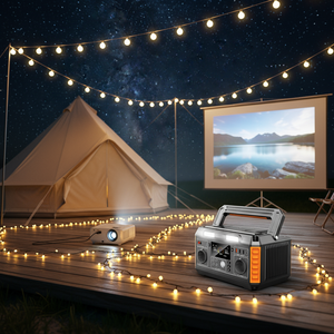 Batterie Externe Portable 600W 520Wh Lithium-Ion avec Prise EU, Recharge Sans Fil et Allume-Cigare pour Tournages Extérieurs et Alimentation d'Urgence - Product Image 6