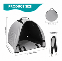 Tente pare-soleil portable pour ordinateur portable d'extérieur, housse de protection pliable à fermeture éclair, écran de confidentialité, housse imperméable en polyester pour la plage