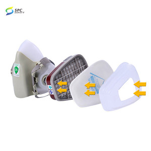 Vente chaude Gel de silice doux et insipide Anti Pollution gazeuse chimique demi-visage peinture en aérosol travail respirateur réutilisable masque à <span class=keywords><strong>gaz</strong></span> - Product Image 2