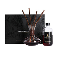 Diffuseur de parfum d'ambiance de luxe en verre, grande capacité 500 ml, sans fumée, pour huiles essentielles, décoration aromatique, cadeau