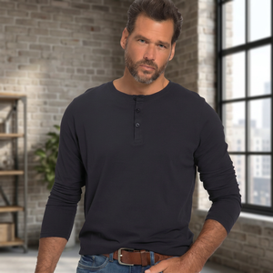 Pull en laine vintage bleu marine pour homme, à manches longues, décontracté, tricoté, avec logo personnalisé - Product Image 2