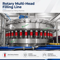 Machine de remplissage entièrement automatique pour boissons gazeuses et eau pétillante en canettes aluminium 500 ml