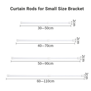 Аксессуары для штор из АБС-пластика, без сверла, кронштейны для карнизов, самоклеящиеся держатели для карнизов - Product Image 5