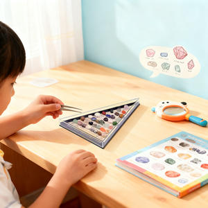 Caja <span class=keywords><strong>de</strong></span> Muestras <span class=keywords><strong>de</strong></span> Minerales <span class=keywords><strong>de</strong></span> <span class=keywords><strong>Piedras</strong></span> Semipreciosas <span class=keywords><strong>de</strong></span> Cristal Natural Transfronterizo, 36 <span class=keywords><strong>Tipos</strong></span>, para Enseñanza <span class=keywords><strong>de</strong></span> Ciencias para Niños, Triángulo y Rectángulo - Product Image 1