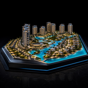 Maquette architecturale <span class=keywords><strong>de</strong></span> luxe pour projets immobiliers <span class=keywords><strong>de</strong></span> complexes balnéaires en bord <span class=keywords><strong>de</strong></span> mer, modèle <span class=keywords><strong>de</strong></span> présentation personnalisé pour la communauté <span class=keywords><strong>de</strong></span> lagunes - Product Image 5