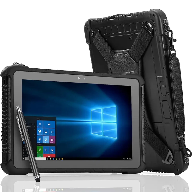 10,1 Zoll Win 10 Rugged Tablet, 4G LTE, GPS, wasserdicht, 700nit Sonnenlicht lesbares Arbeits tablett, 10000mAh Akku