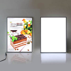 HLY usine personnalisée affichage magnétique boîte à lumière signe photo porte-affiches led mince acrylique cadre mural pour la taille A3 - Product Image 2
