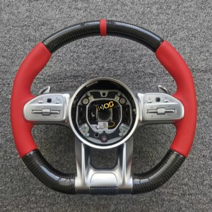 Volant personnalisé DOS pour <span class=keywords><strong>Mercedes</strong></span> en fibre de carbone, Benz AMG Classe S W221, Classe <span class=keywords><strong>E</strong></span> W212 W213, <span class=keywords><strong>CLA</strong></span> C117 <span class=keywords><strong>250</strong></span> C118 avec palettes de changement de vitesse - Product Image 6