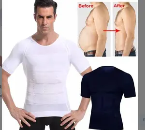 Colete modelador para homens, espartilho modelador de emagrecimento do corpo, camiseta slim para barriga