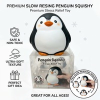 Jouet à presser pour animaux, populaire en ligne : jouet pingouin en TPR pour soulager le stress.