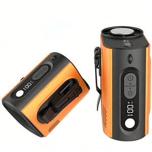 Ventilateur portable pliable à refroidissement par glace avec batterie intégrée 100 vitesses et lumière pour le refroidissement estival, usage domestique et extérieur - Product Image 1