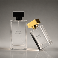 Flacon de parfum transparent plat personnalisé OEM à étiquette privée 30 ml pour femmes, flacon de parfum vide 50 ml, flacon de parfum de luxe 100 ml