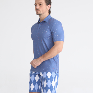 Vêtements de sport pour hommes Polos personnalisés unis Uniforme pour hommes 100% polyester Chemises de sport de golf grande taille avec poche - Product Image 2