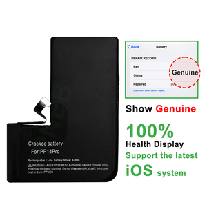 Batteries au lithium polymère les plus vendues en usine pour iPhone 14 Pro – <span class=keywords><strong>Batterie</strong></span> de remplacement décodée, 100 % fonctionnelle, résout les problèmes de pop-up, certifiées CE FCC - Product Image 1