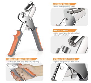 Kit de pinces à œillets robustes-Outil d'installation de bricolage pour <span class=keywords><strong>tissu</strong></span>, cuir et toile, avec œillets assortis - Product Image 3