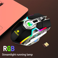 Souris de jeu RGB sans fil OEM G80, Rechargeable, muet, souris d'ordinateur sans fil
