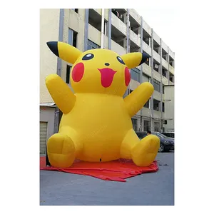 Diskon Besar Model Karakter Kartun Raksasa Kostum Maskot Pikachu Tiup untuk Dijual