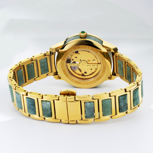 New Original Design Luxury Gold Mechanical <b>Couple</b> <b>Watches</b> Lucky Dragon and Phoenix Automatic Jade <b>Watch</b> - Product Image 3