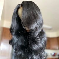 Brut Cheveux Indiens 38 Pouces Full Dentelle Perruque, Full Lace Perruque de Cheveux Humains Pour Les Femmes Noires, 12a Vierge Non Transformés Afro 100% Perruque de Cheveux Humains