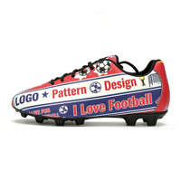 1 Paire de Chaussures de Football Personnalisées OEM pour Enfants et Hommes, Chaussures de Futsal Personnalisées avec Semelle Intérieure en TPU, Chaussures de Football d'Entraînement