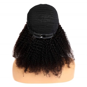 100% cheveux humains V partie perruque de cheveux humains sans laisser de côté Afor crépus bouclés perruques pour les femmes perruque brésilienne de cheveux humains - Product Image 1