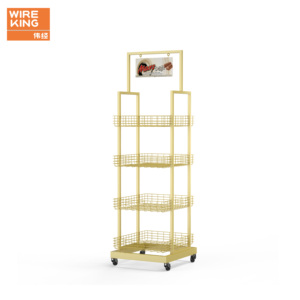 Tùy chỉnh cửa hàng bán lẻ Kim Loại hiển thị đứng mềm uống kẹo hiển thị kệ với bánh xe cho cửa hàng tiện lợi - Product Image 2