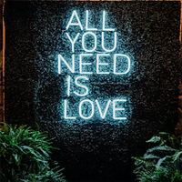 Letreros de neón LED para boda, letras de amor de neón flexibles, rizadas, personalizadas, para siempre