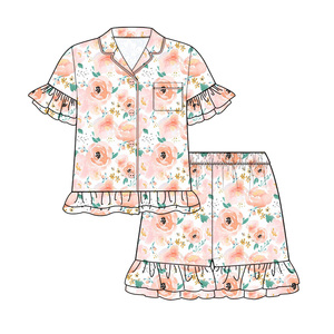 Weiwei personalizzato di bambù di bambù <span class=keywords><strong>pigiami</strong></span> da <span class=keywords><strong>donna</strong></span> all'ingrosso fiocco di fiori indumenti da notte per adulti - Product Image 1