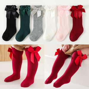 Fille étudiante princesse robe de bébé avec grand nœud et tube lâche chaussettes décontractées tricotées antibactériennes chaussettes d'hiver - Product Image 2