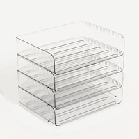 Caja de almacenamiento de libros de escritorio para oficina en casa, estante de archivos superpuesto, estantes multicapa, suministros para estudiantes, caja organizadora de artículos diversos